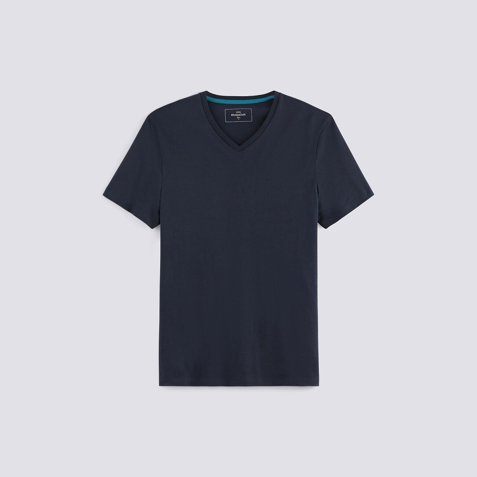 Tee-shirt uni col V slim