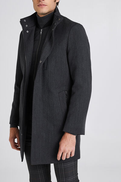 Manteau long zippé doublure amovible