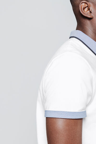 Polo manche courte col oxford