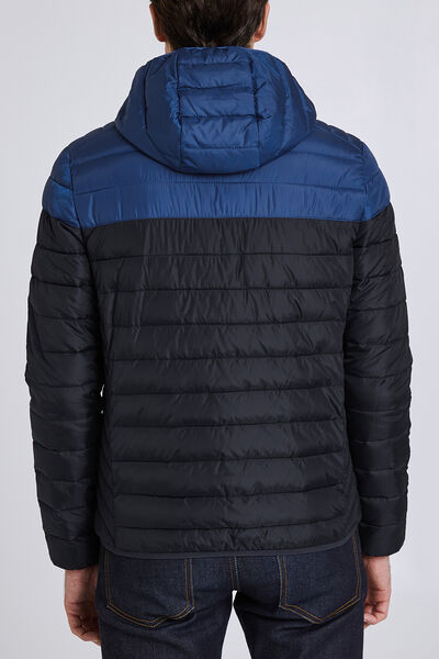 Doudoune déperlante à capuche colorblock