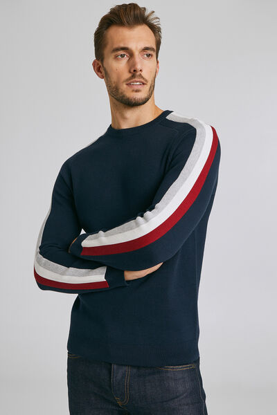 Pull milano avec bandes