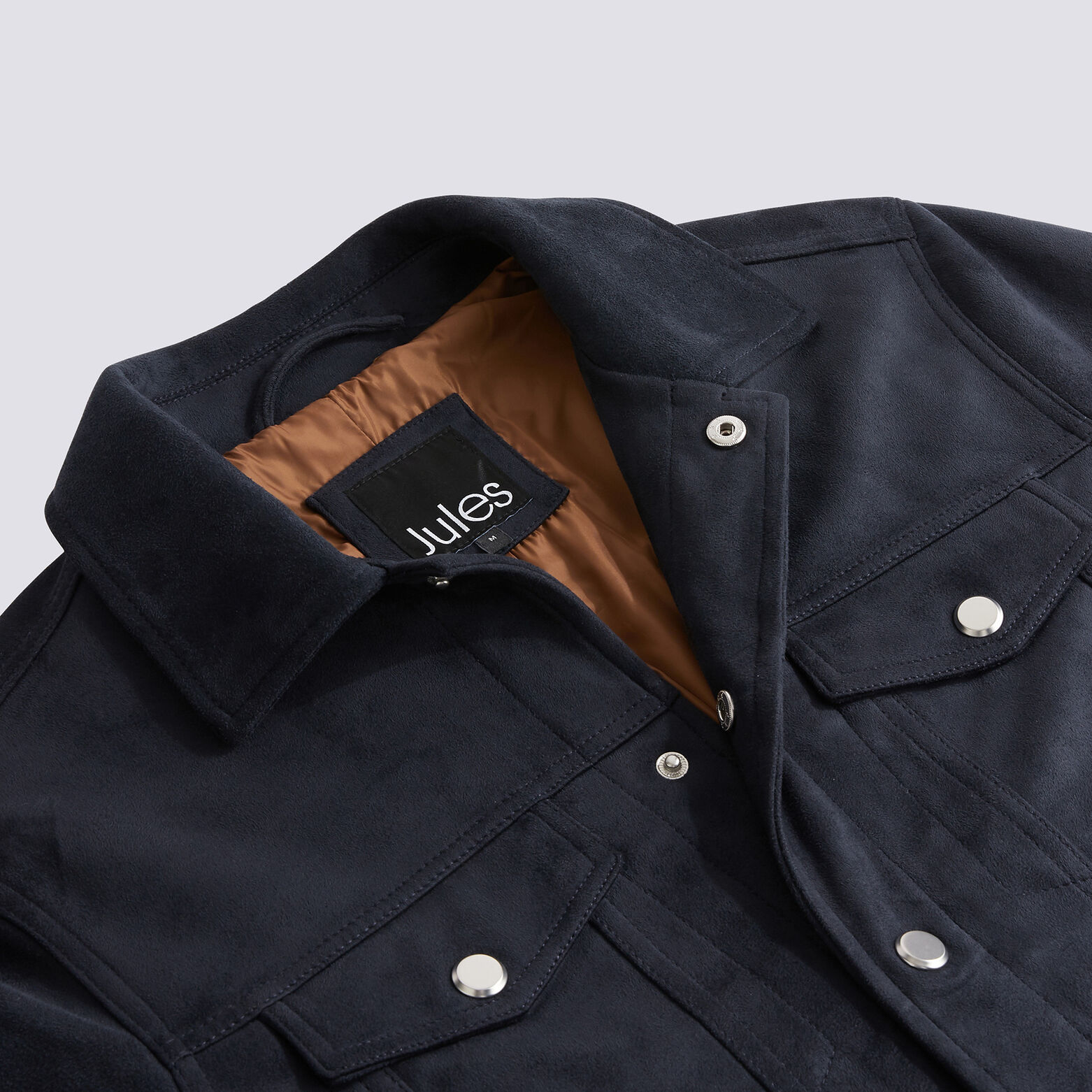 Blouson en suédine uni