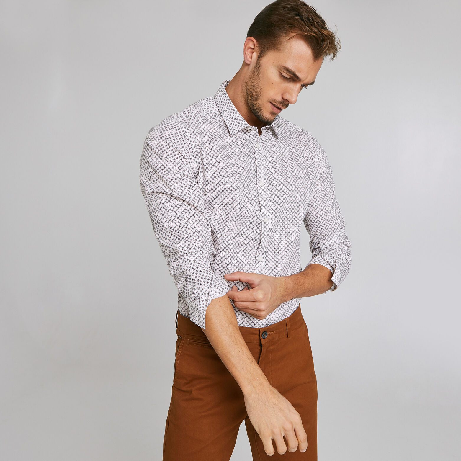 Chemise slim imprimée viseur