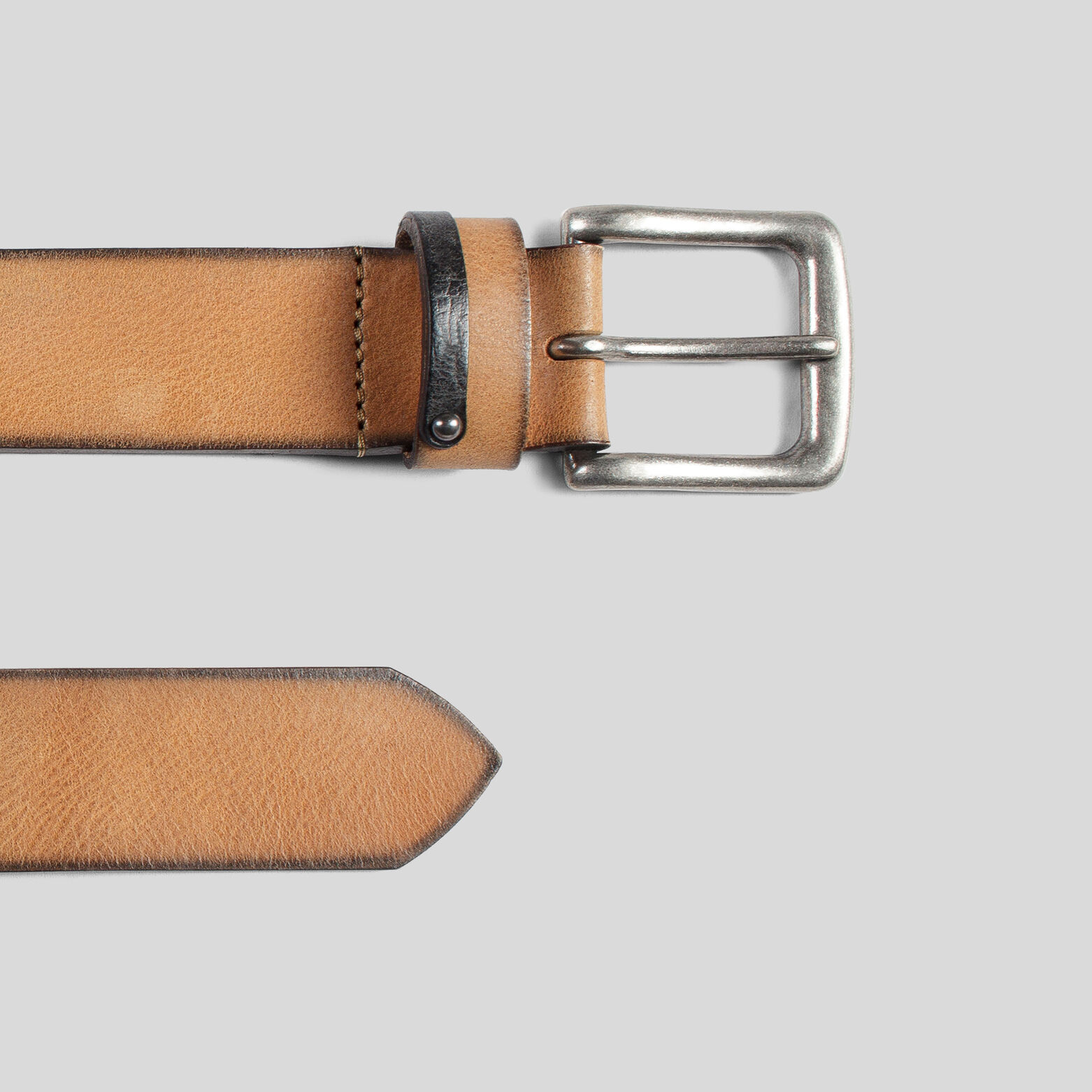 Ceinture homme en cuir pleine fleur