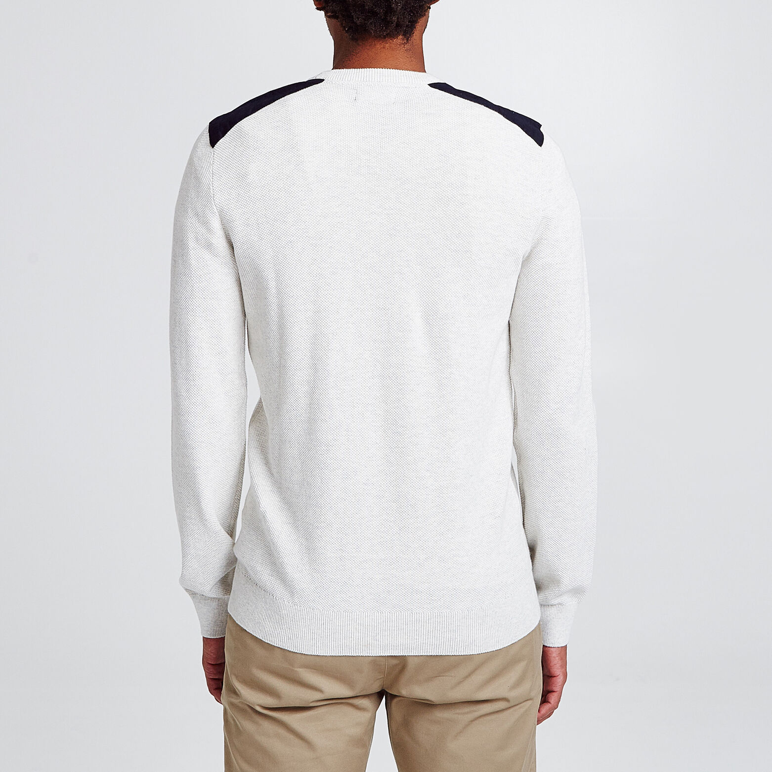 Pull col rond maille piquée