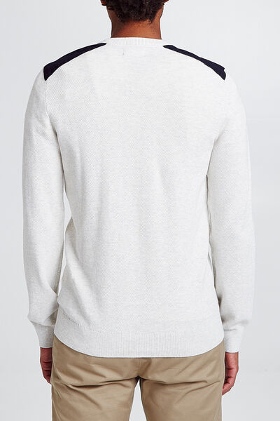 Pull col rond maille piquée