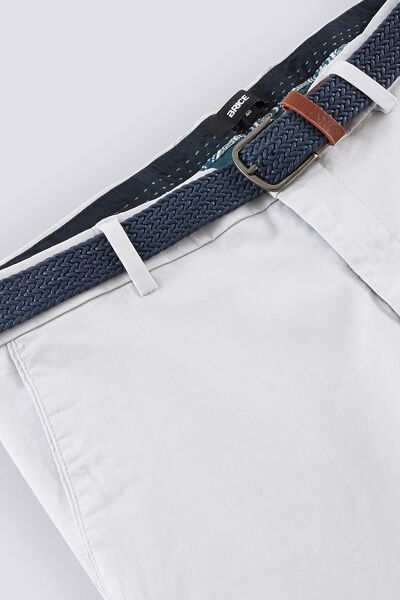 Bermuda chino uni avec ceinture