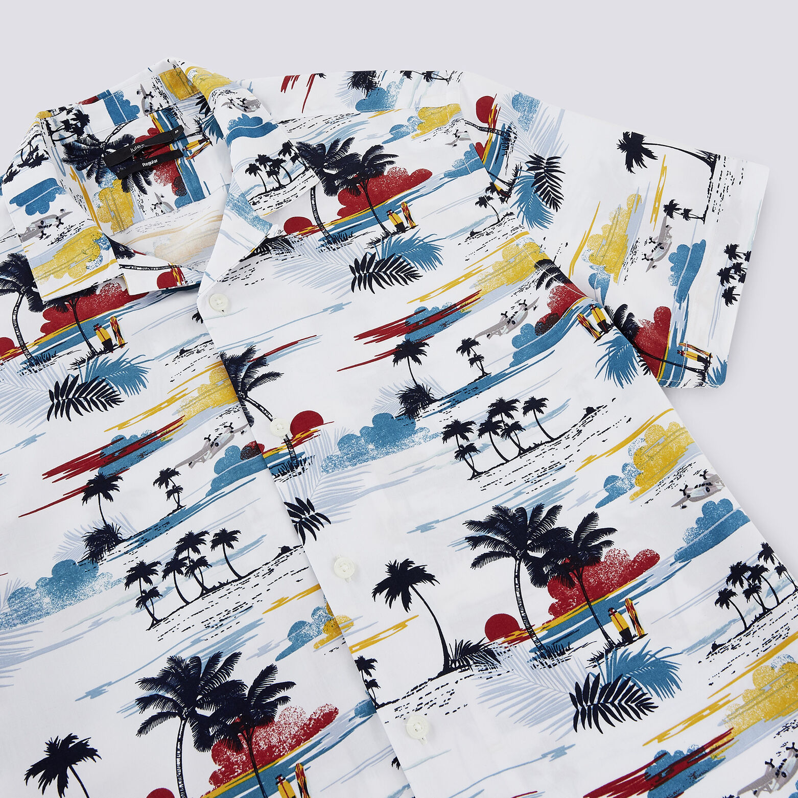 Chemise manches courtes imprimée regular