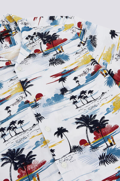 Chemise manches courtes imprimée regular