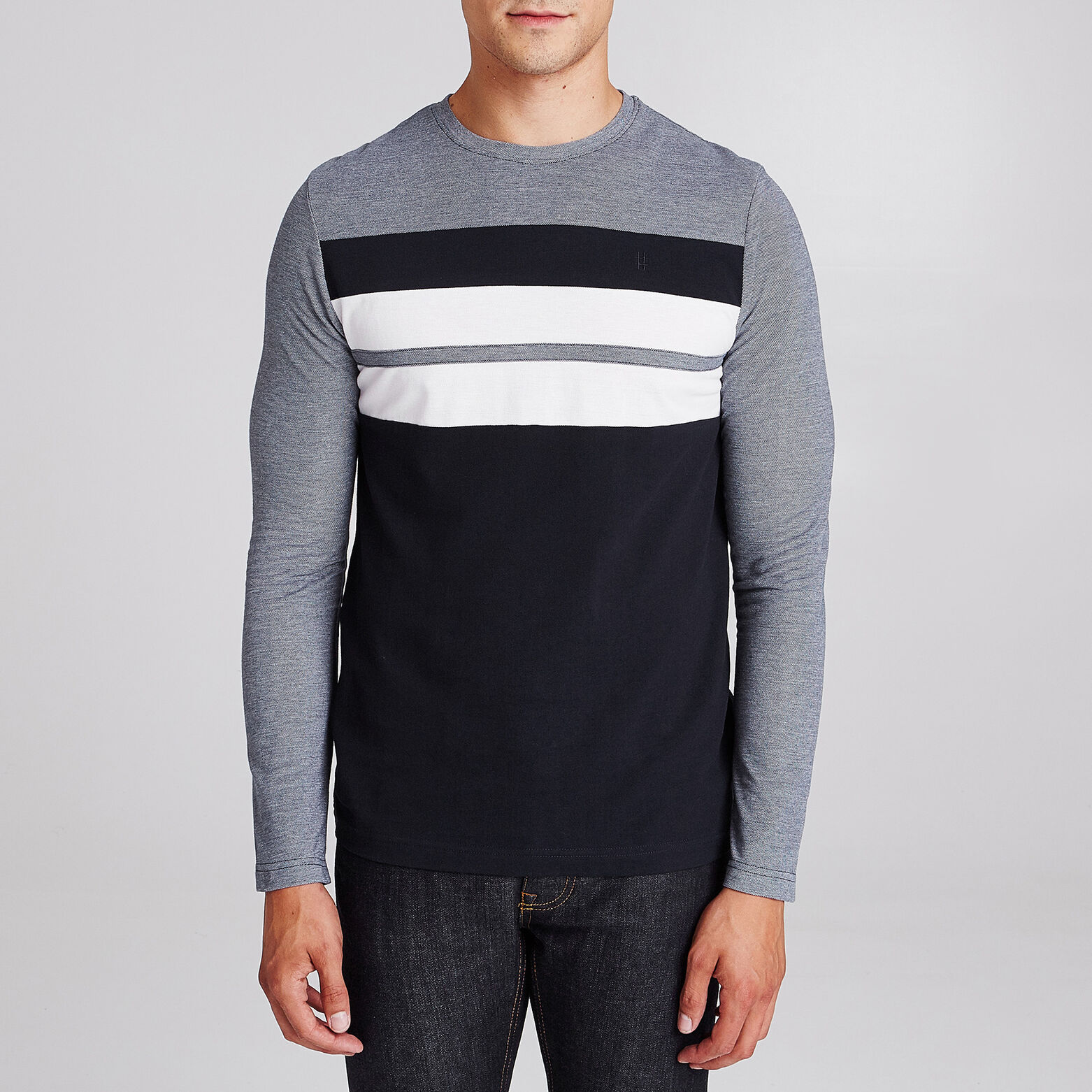 Tee-shirt colorblock avec jeux de découpes