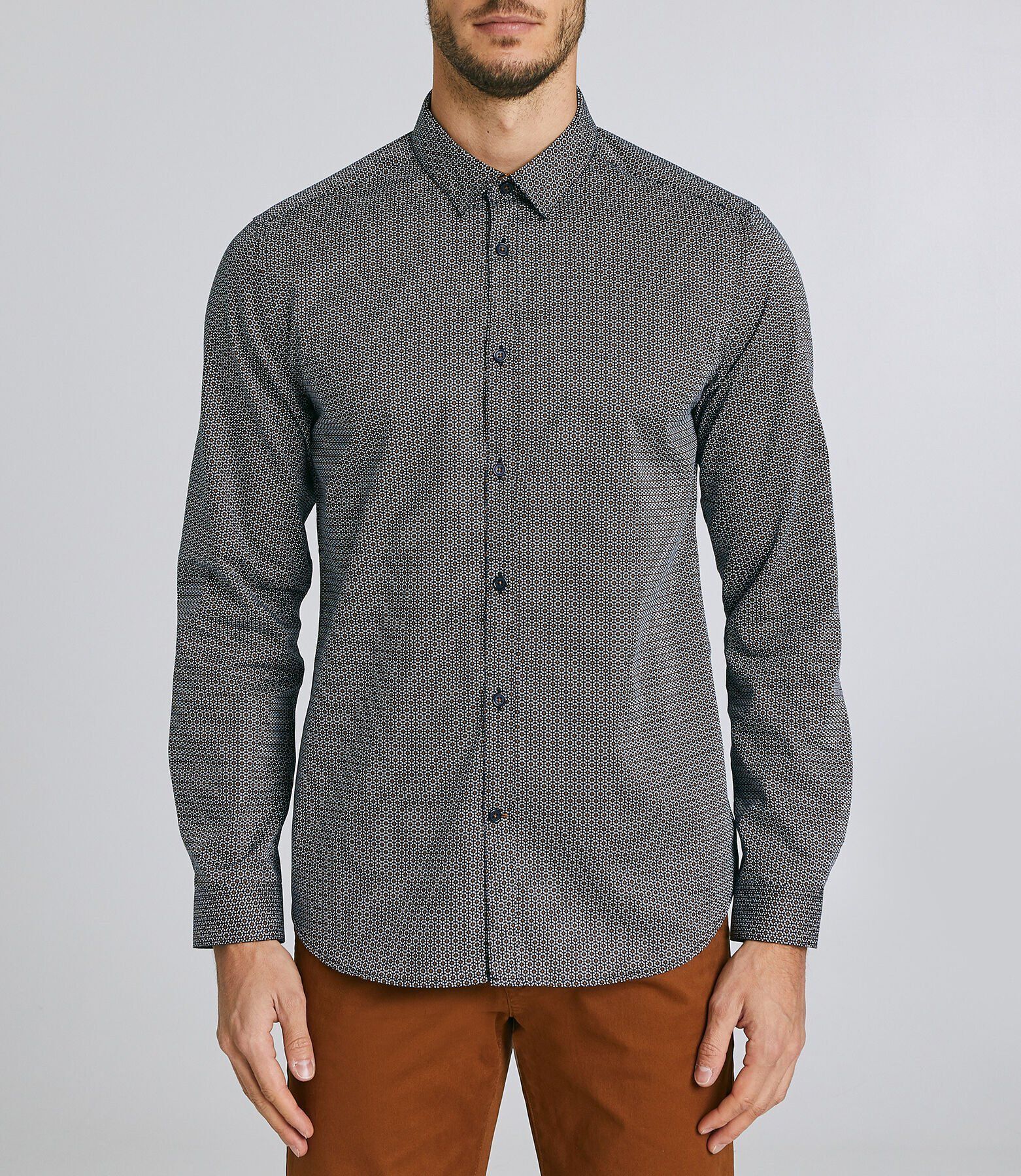 Chemise imprimée coupe ajustée