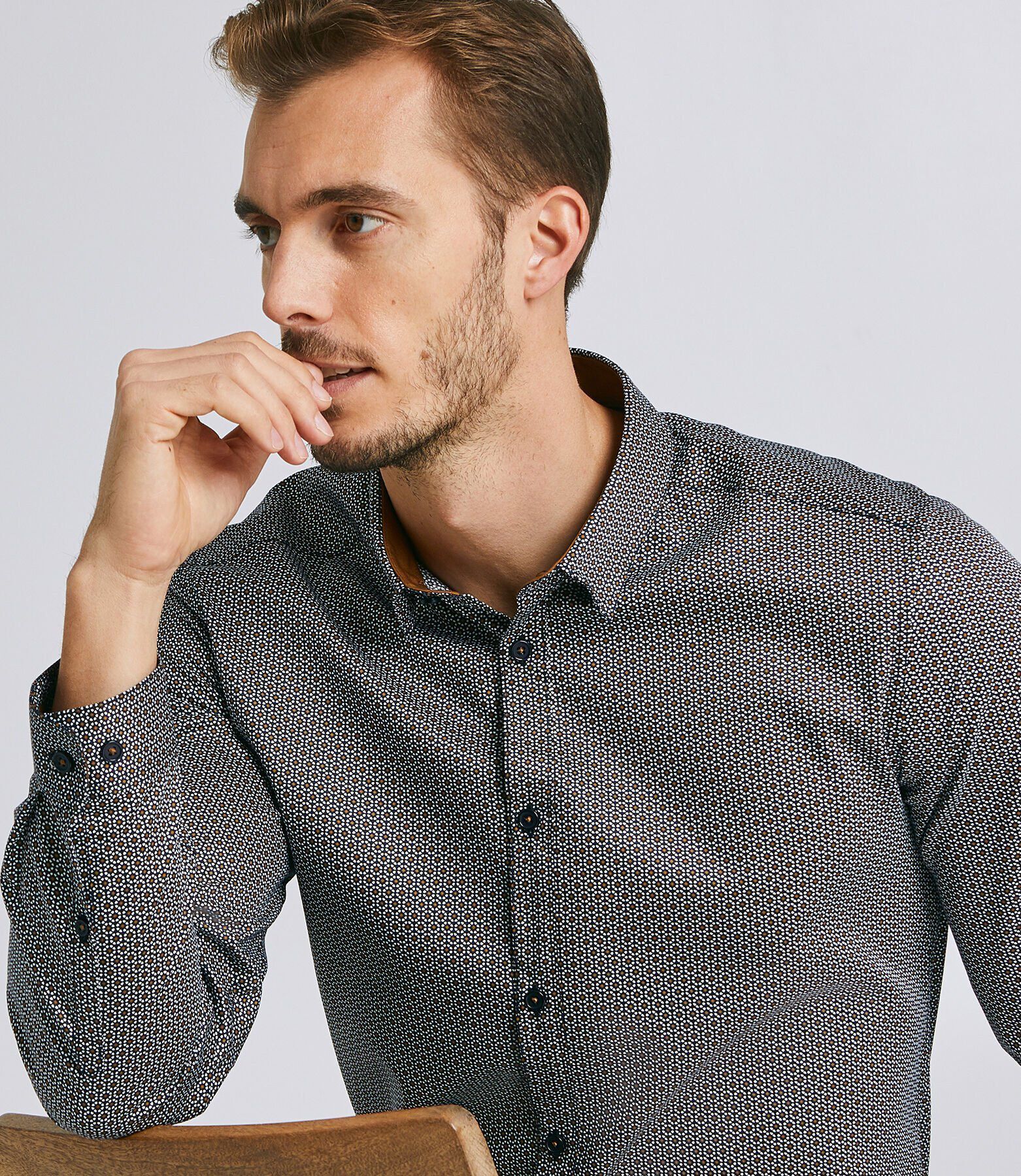 Chemise imprimée coupe ajustée