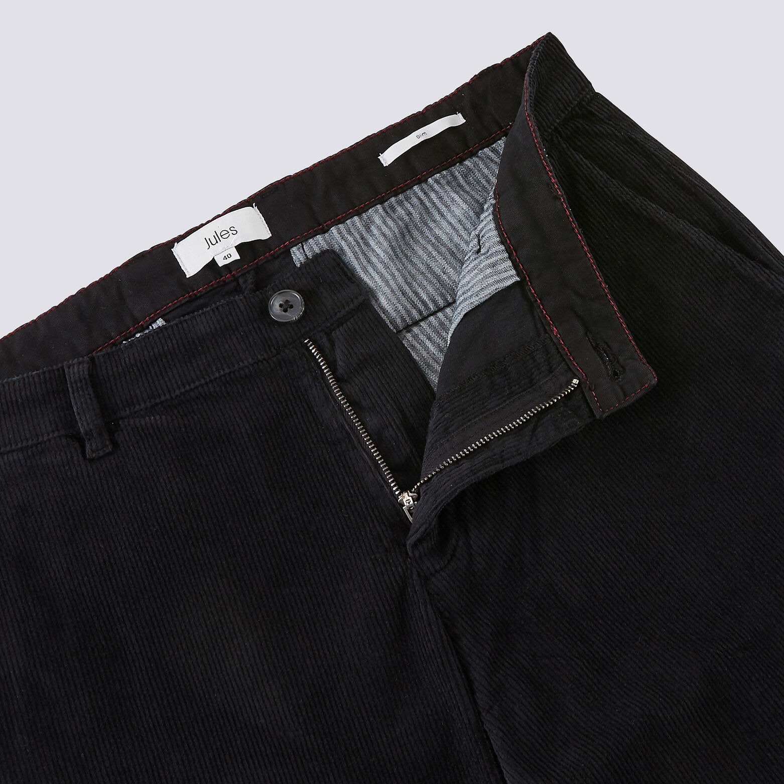 Chino coupe slim en velours