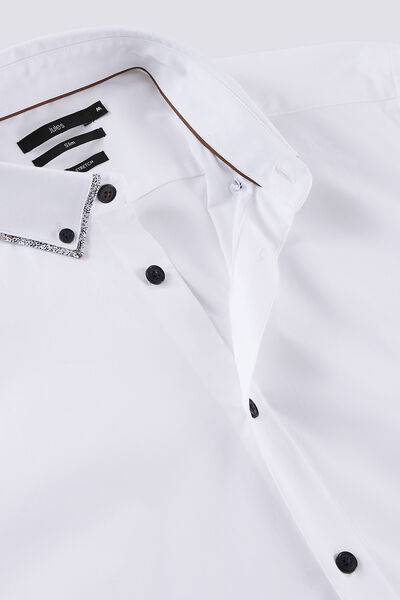 Chemise slim unie à double col