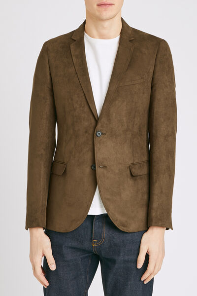 Veste de costume en suédine