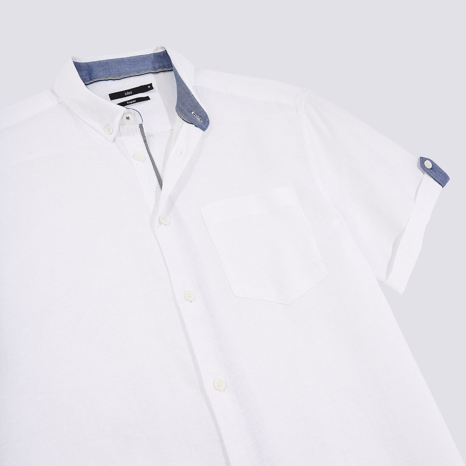 Chemise manches courtes regular lin
