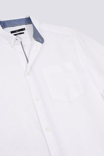 Chemise manches courtes regular lin