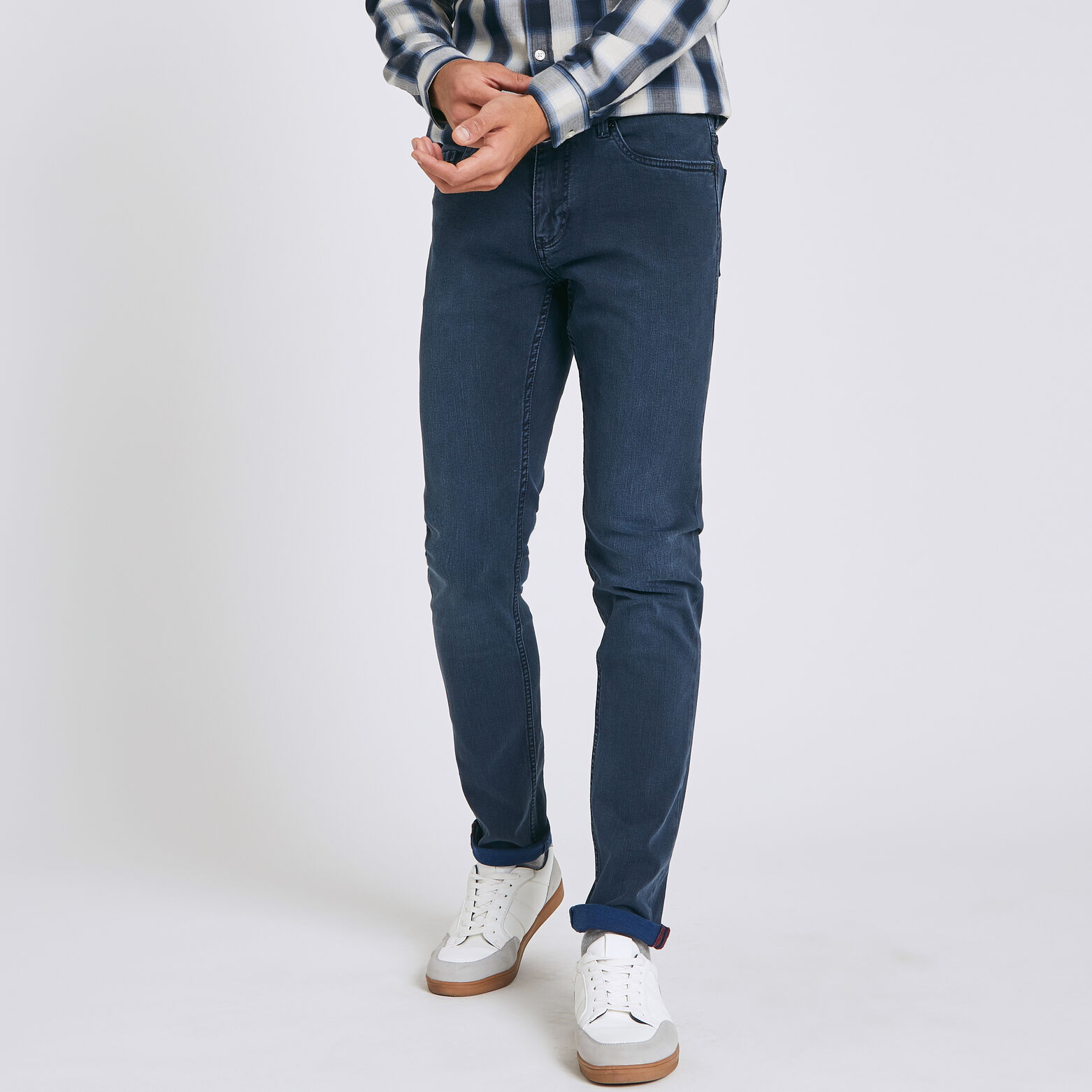 Jean slim Tom bleu grisé