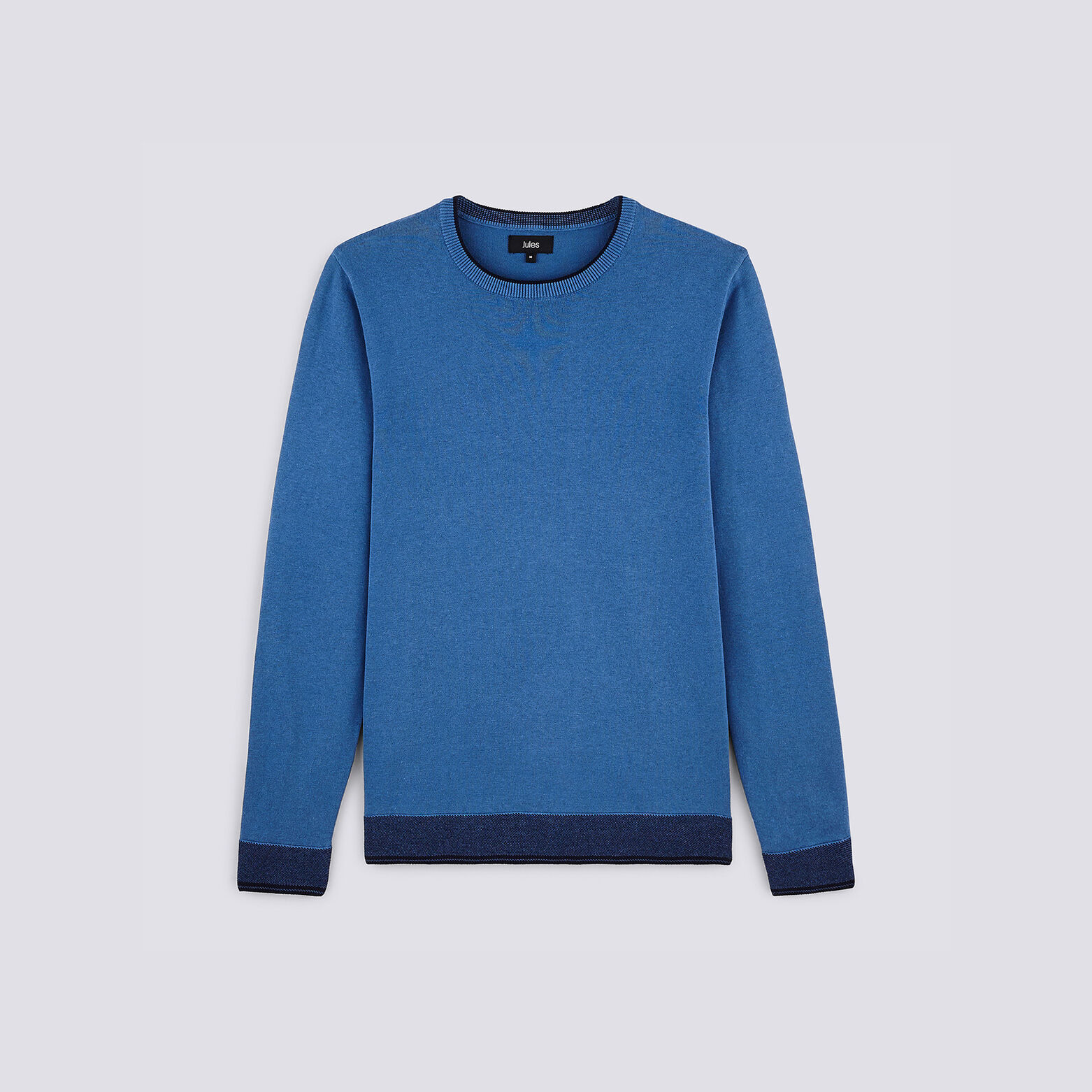 Pull col rond jeu de points