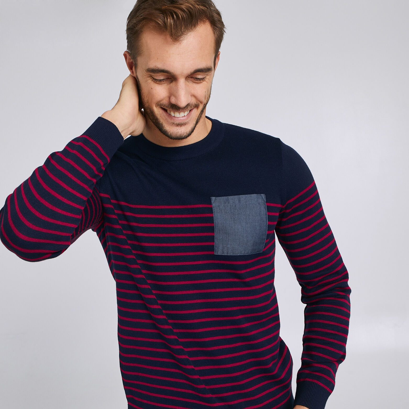 Pull marin maille fine