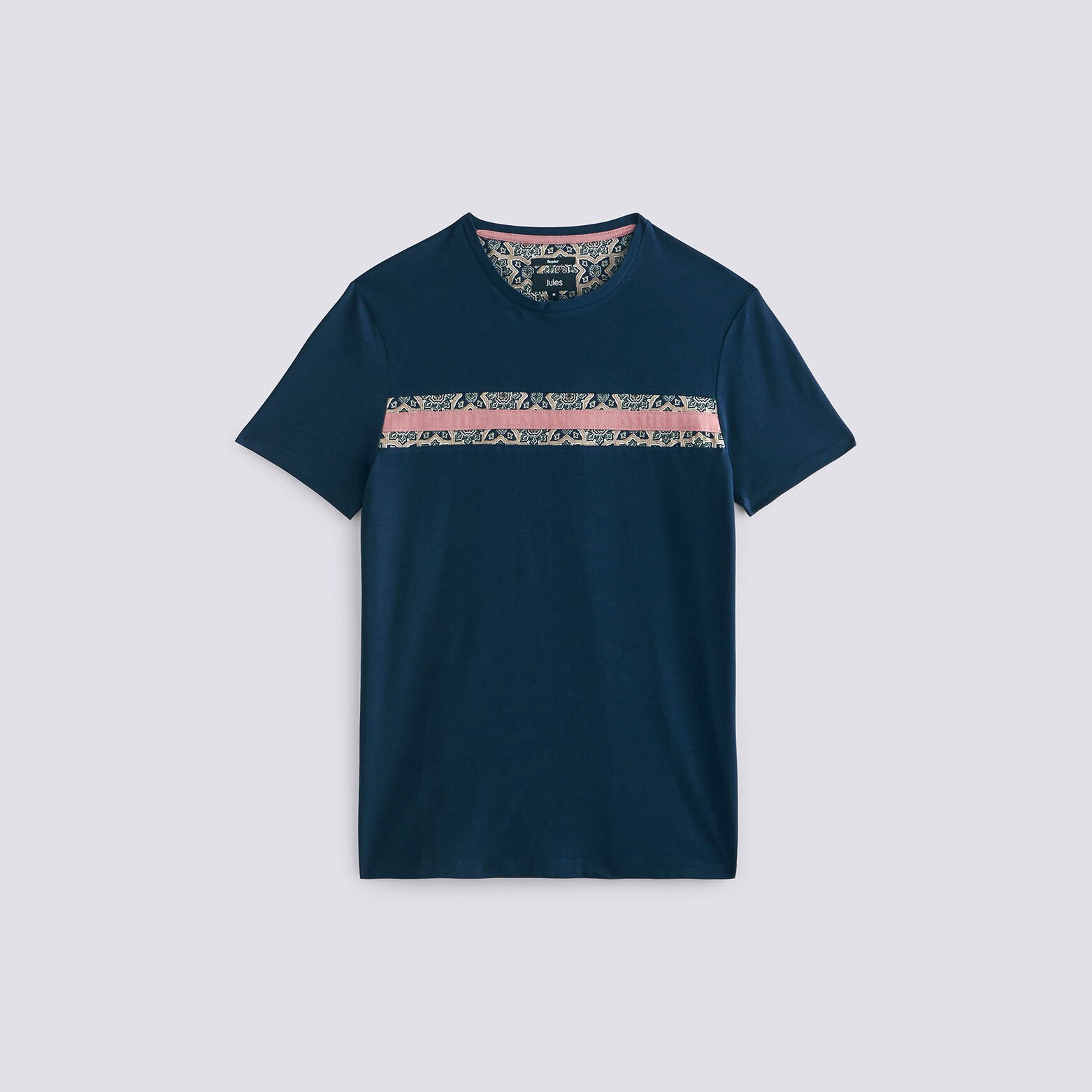 Tee shirt empiècement imprimé  mosaïque orientale.