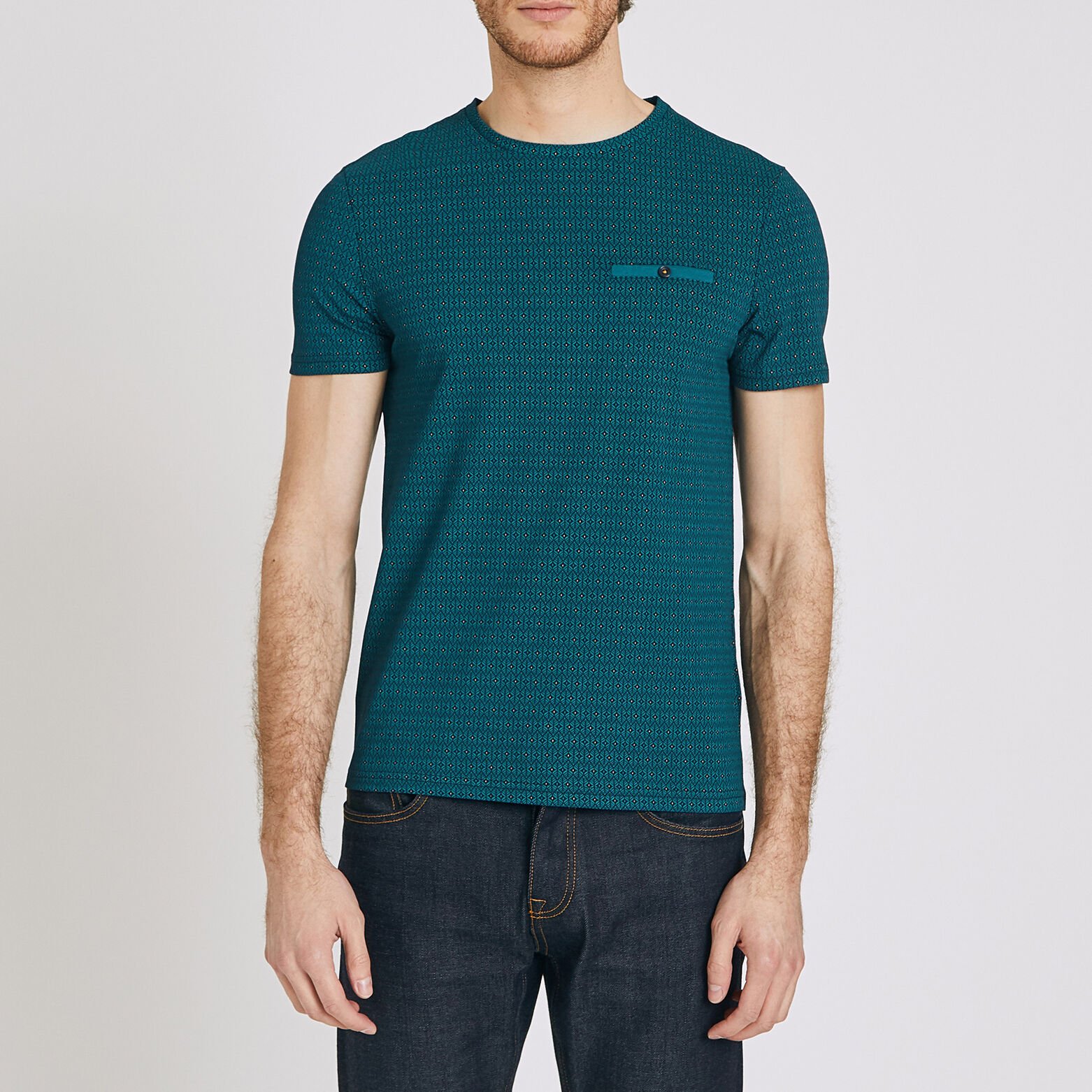 Tee shirt col rond motif graphique