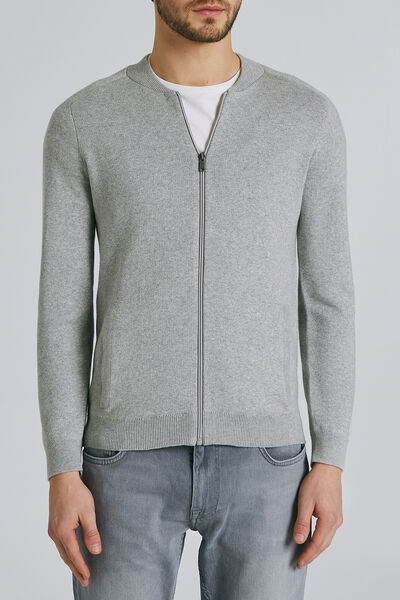 Gilet zippé bande manche
