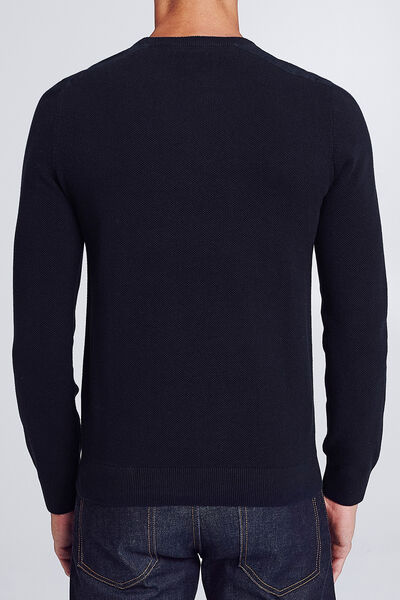Pull col rond maille piquée