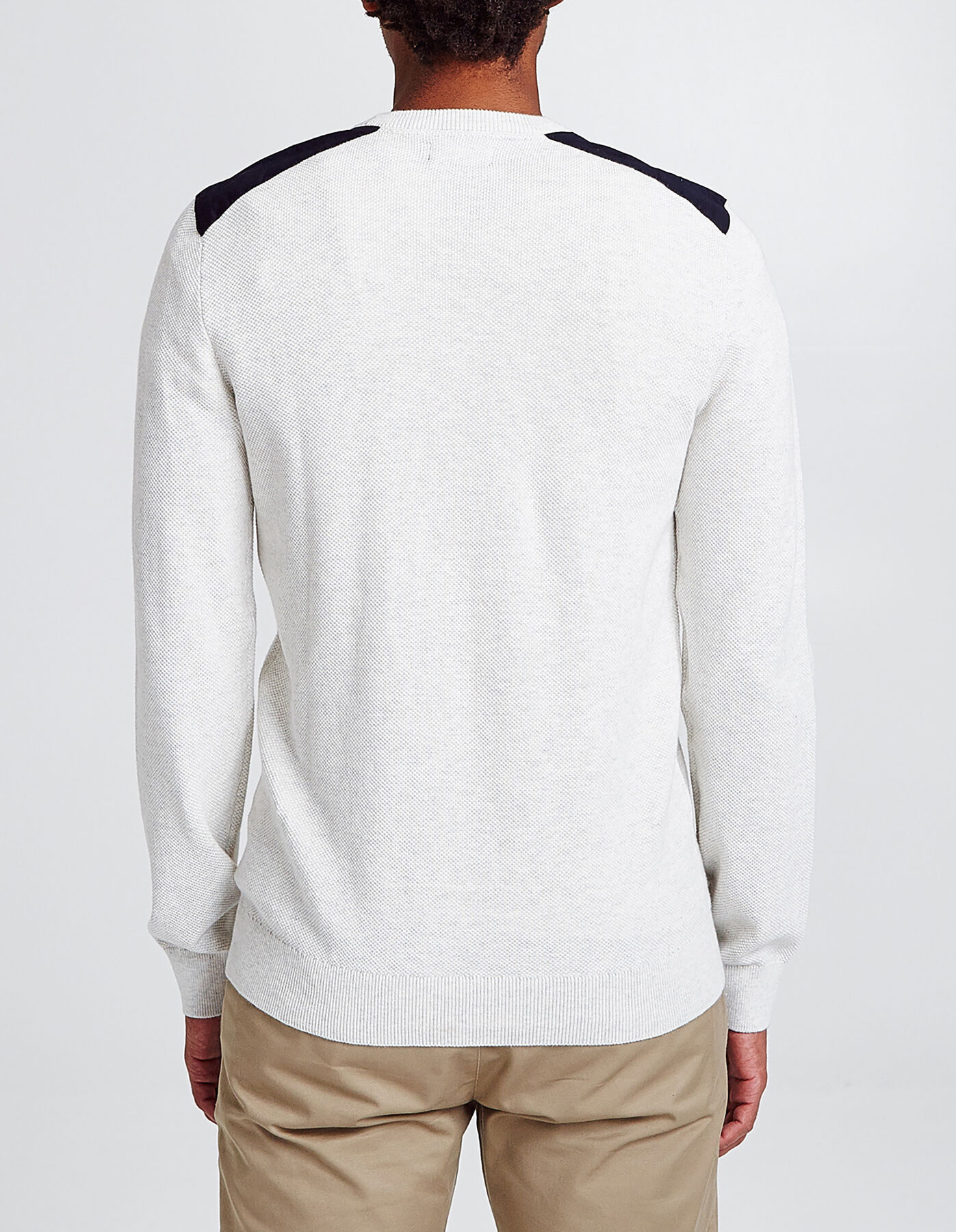 Pull col rond maille piquée
