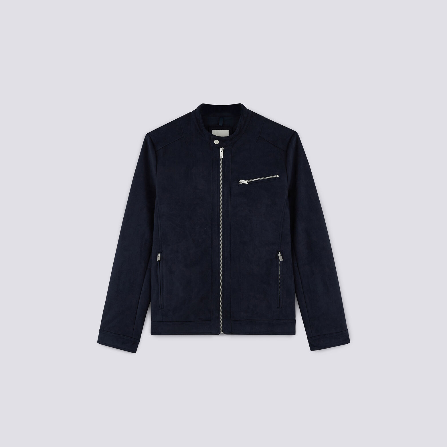 Blouson zippé suédine