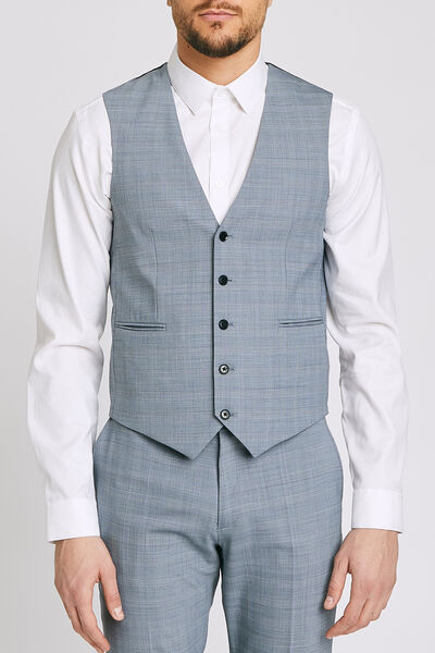 Gilet de costume à carreaux