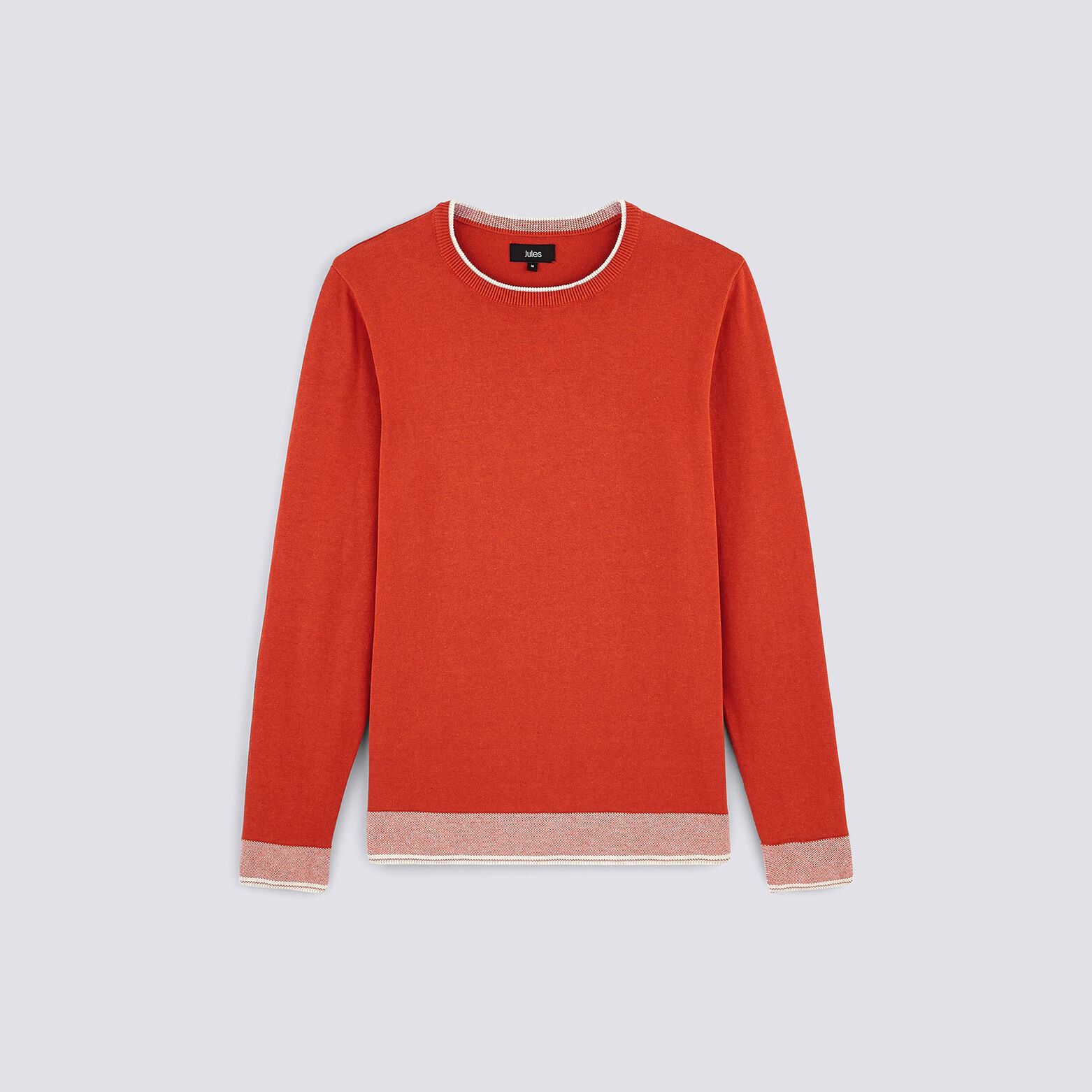 Pull col rond jeu de points