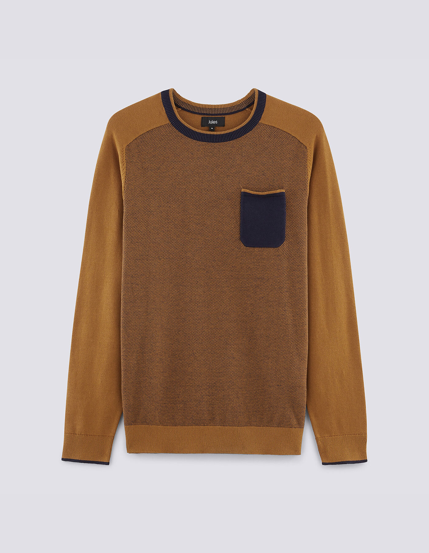 Pull col rond micro jacquard