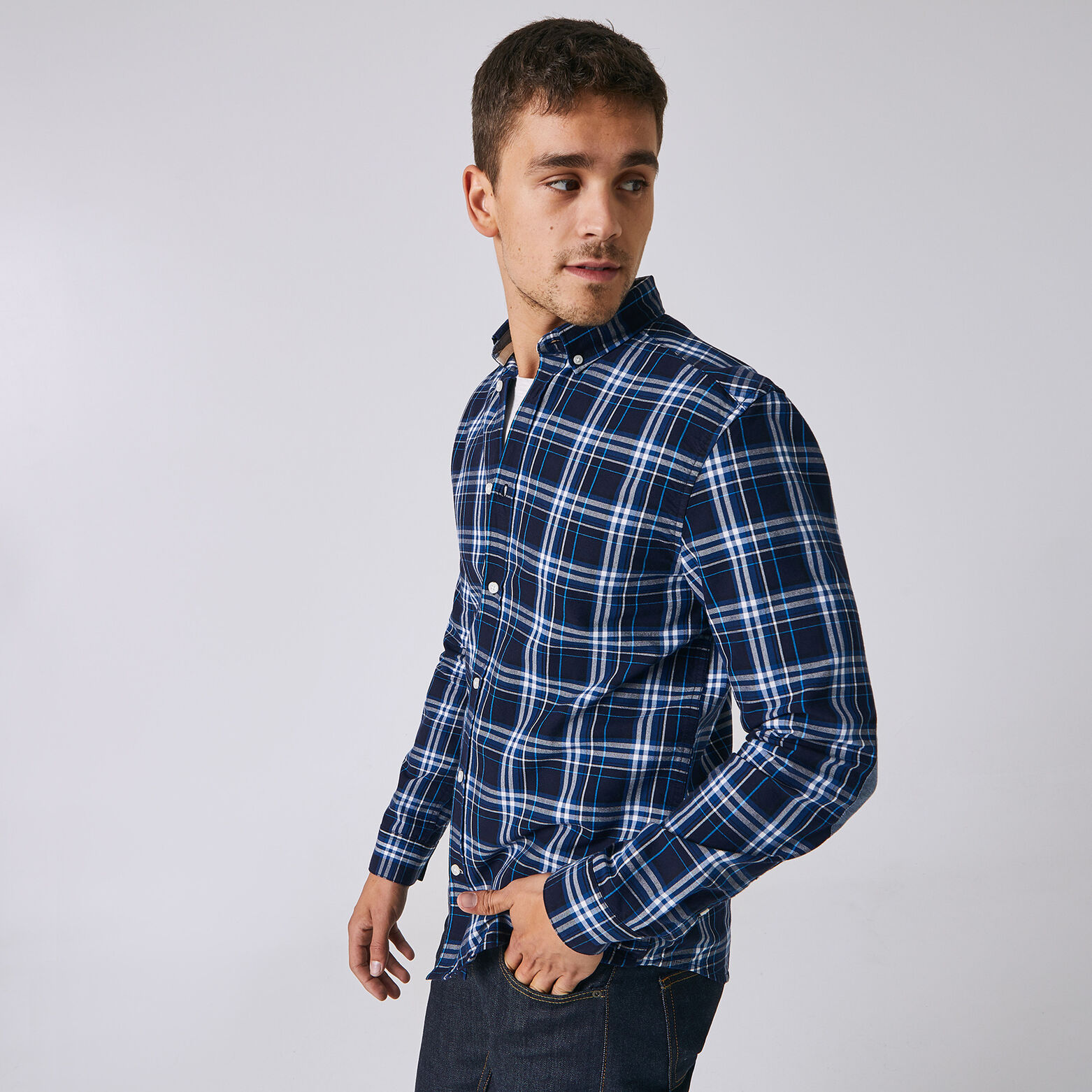 Chemise regular à carreaux