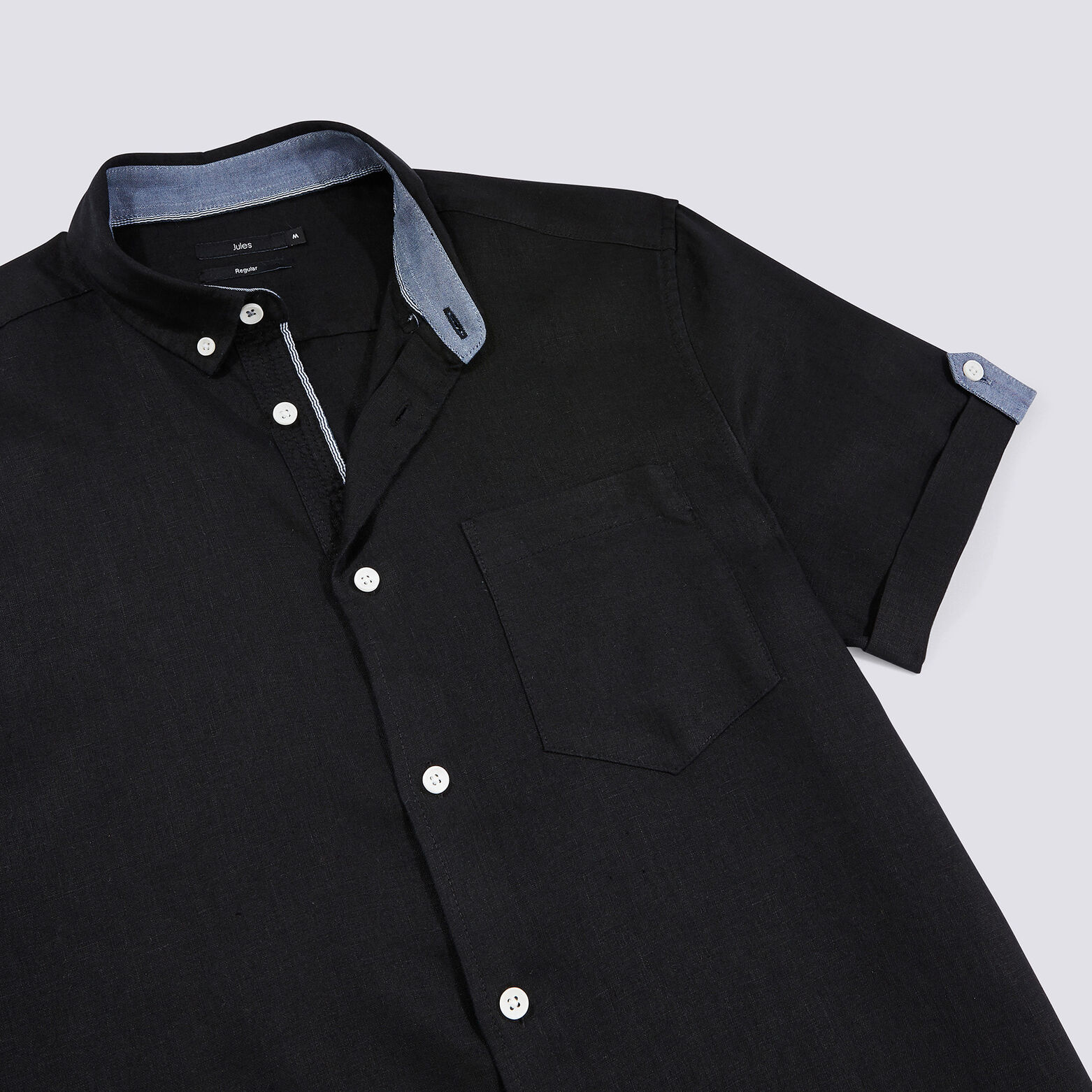 Chemise manches courtes regular lin