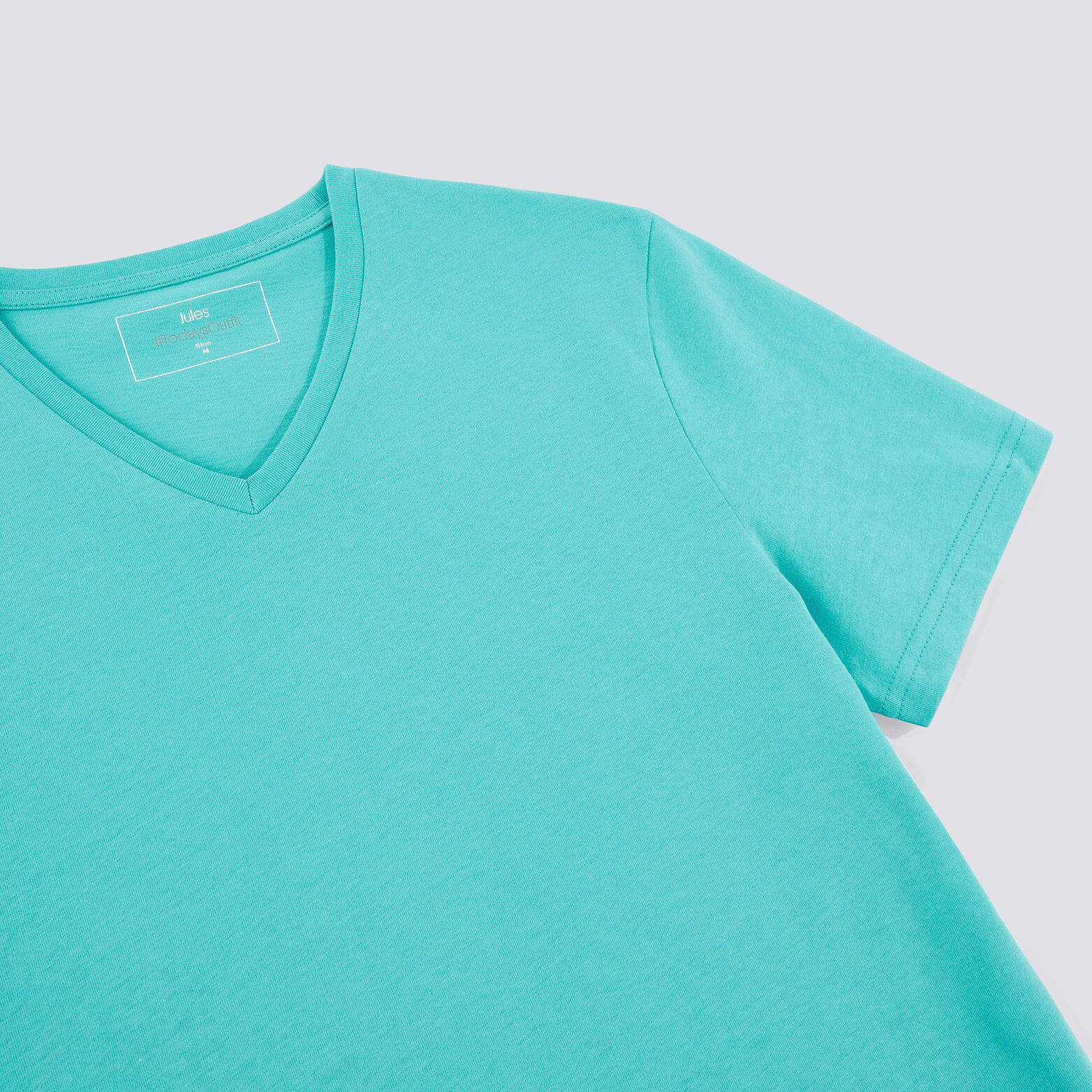 Tee-shirt uni col V slim