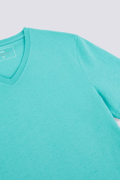 Tee-shirt uni col V slim