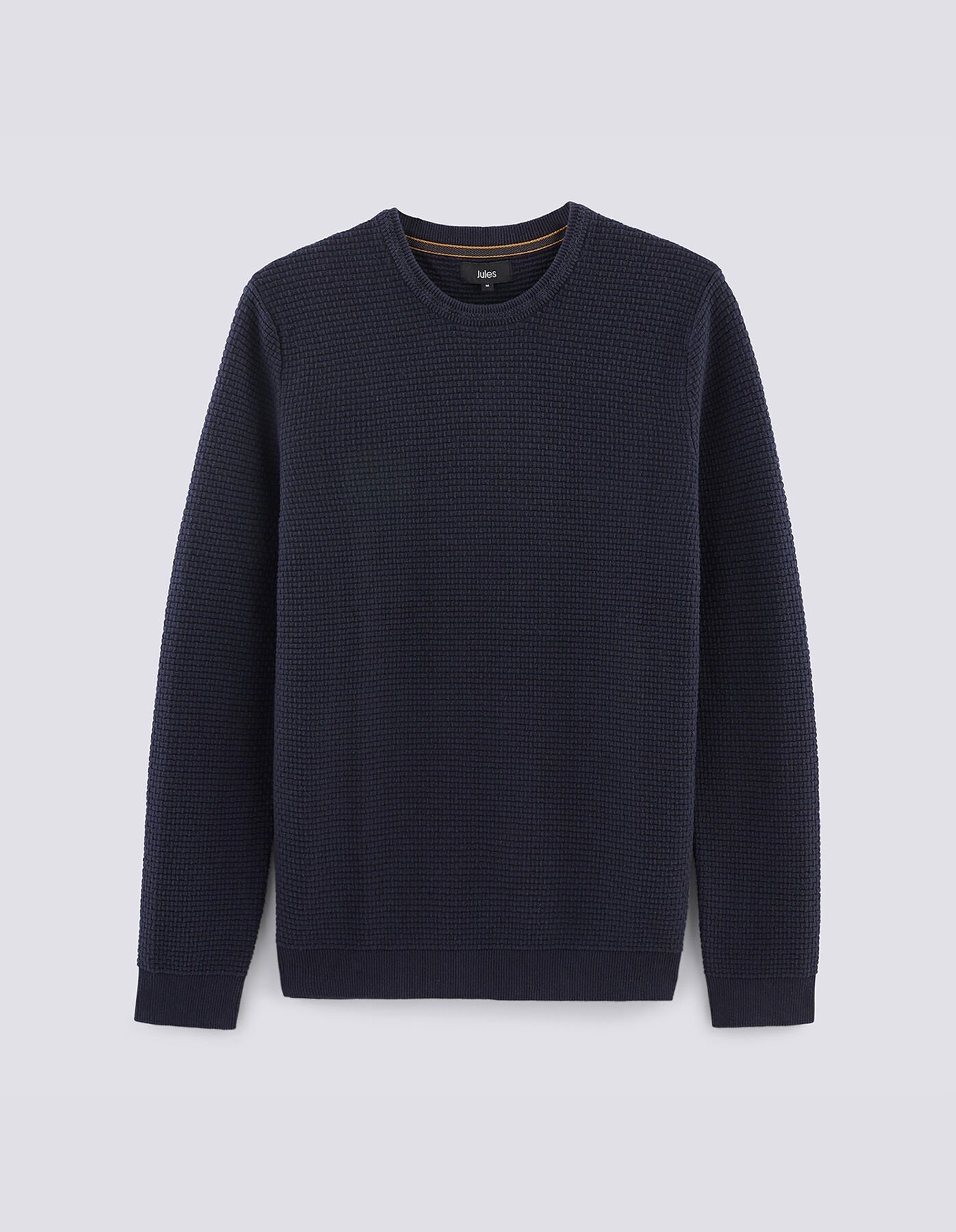 Pull col rond jeux de points