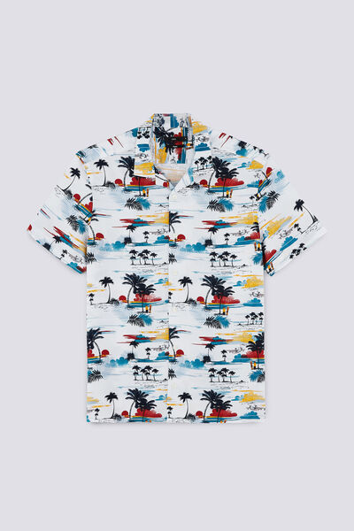 Chemise manches courtes imprimée regular