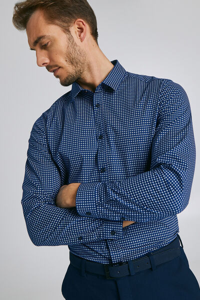 Chemise imprimée slim stretch