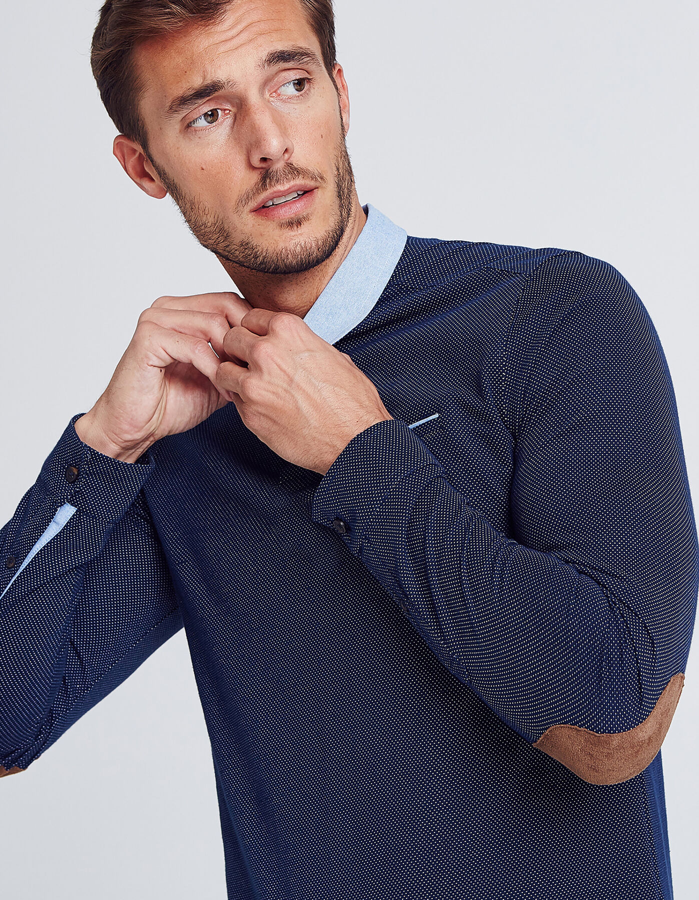 Polo manche longue col chemise