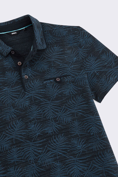 Polo manches courtes motif exotique