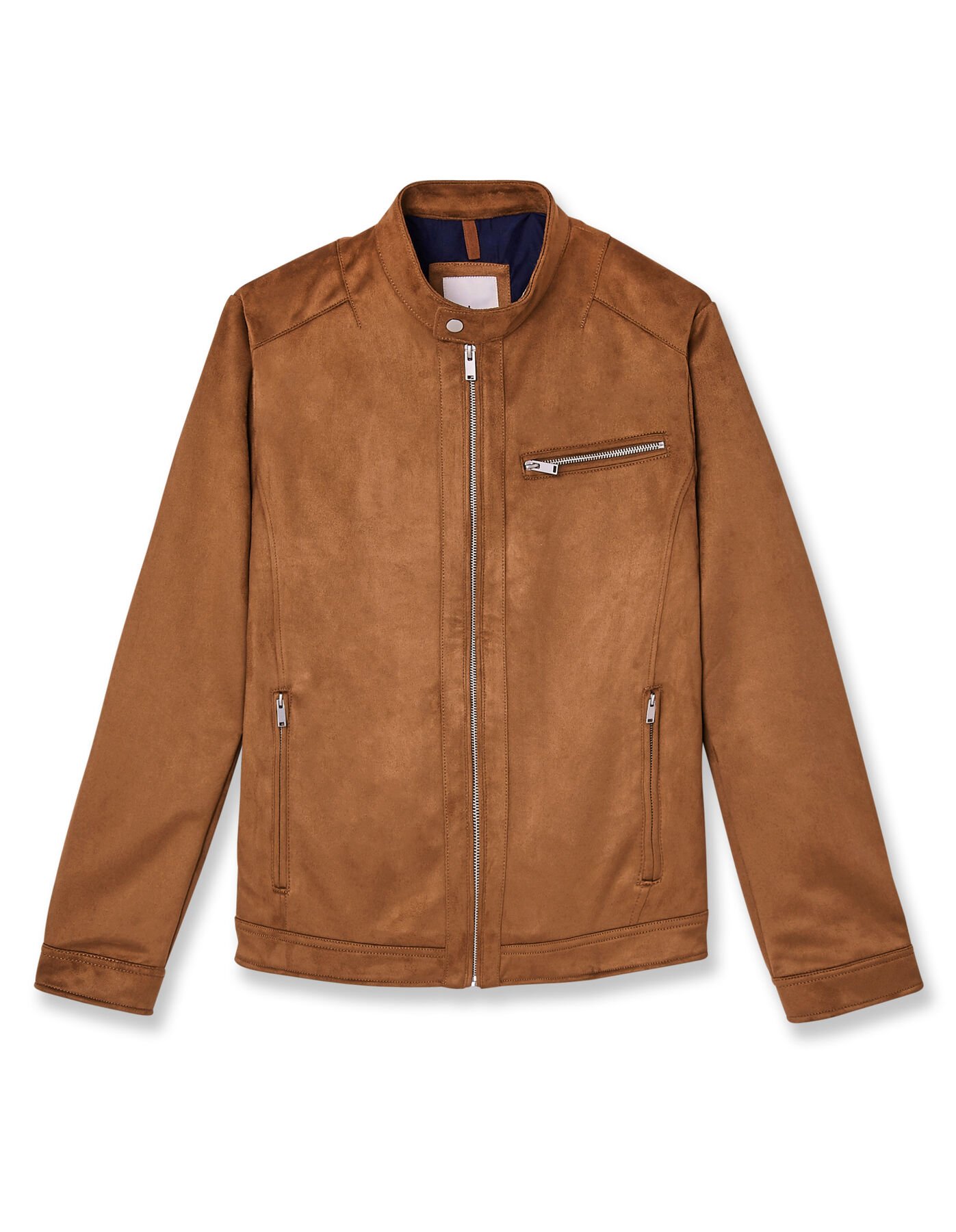 Blouson zippé suédine