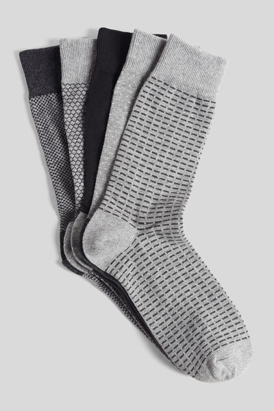 Lot de 5 paires de chaussettes à imprimés géométri