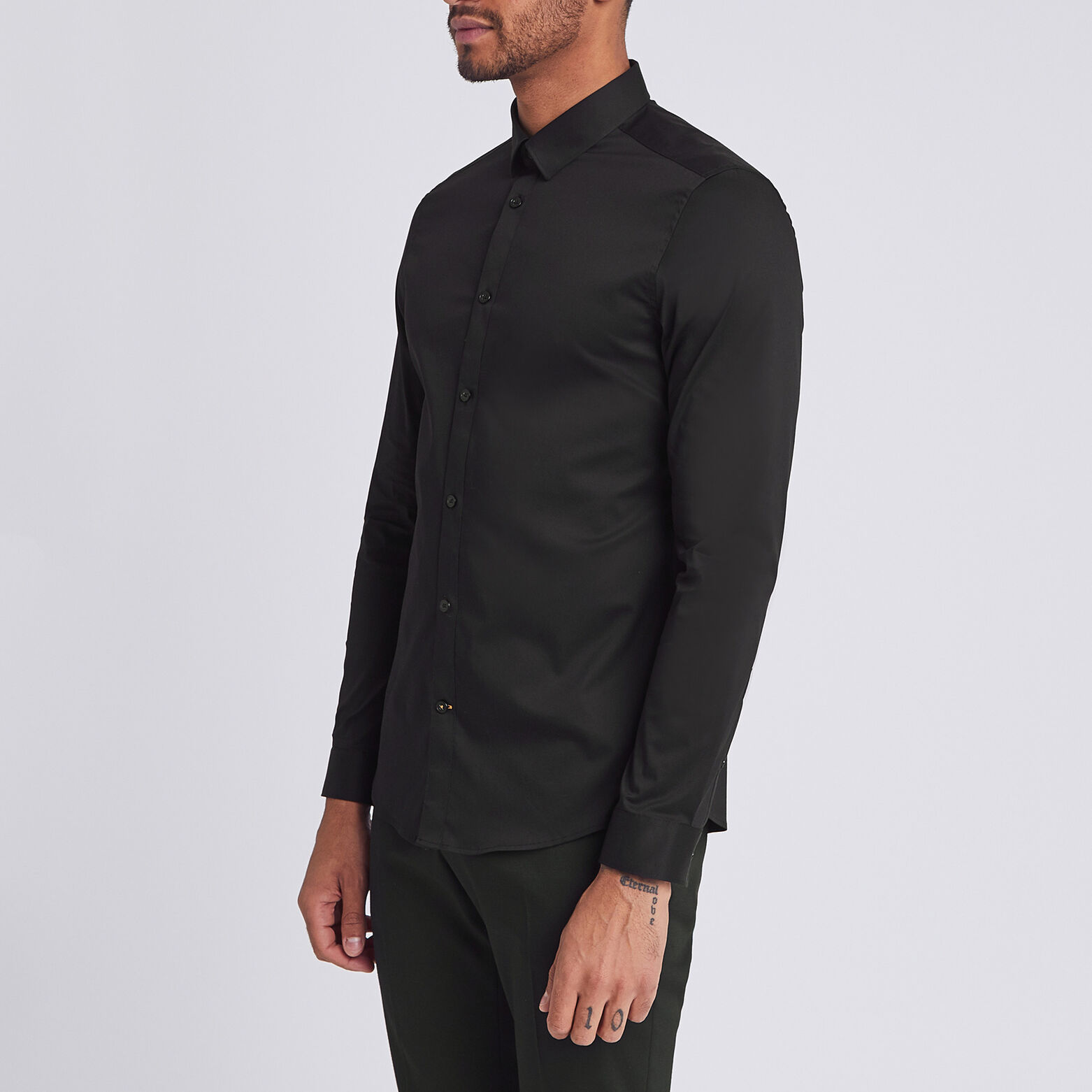 Chemise extra slim unie coton