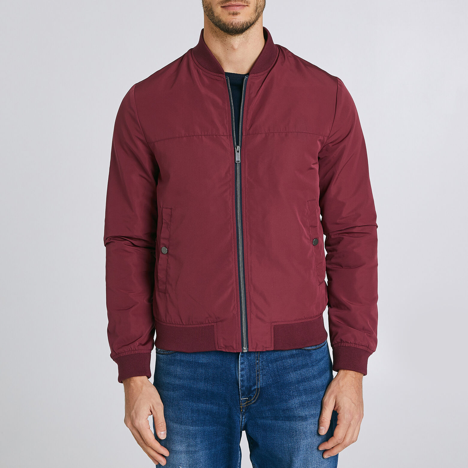 Blouson bomber col teddy déperlant