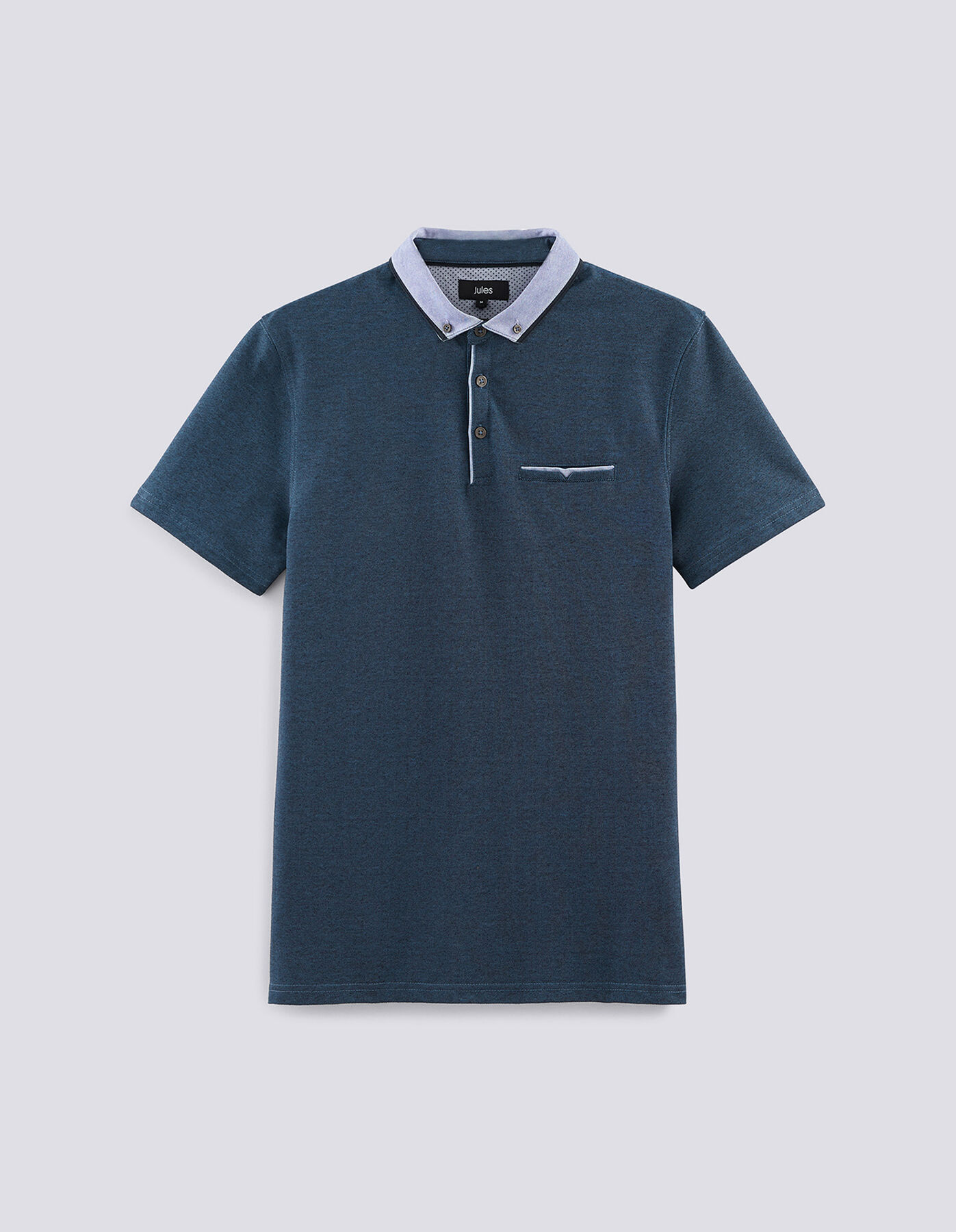 Polo manche courte col oxford