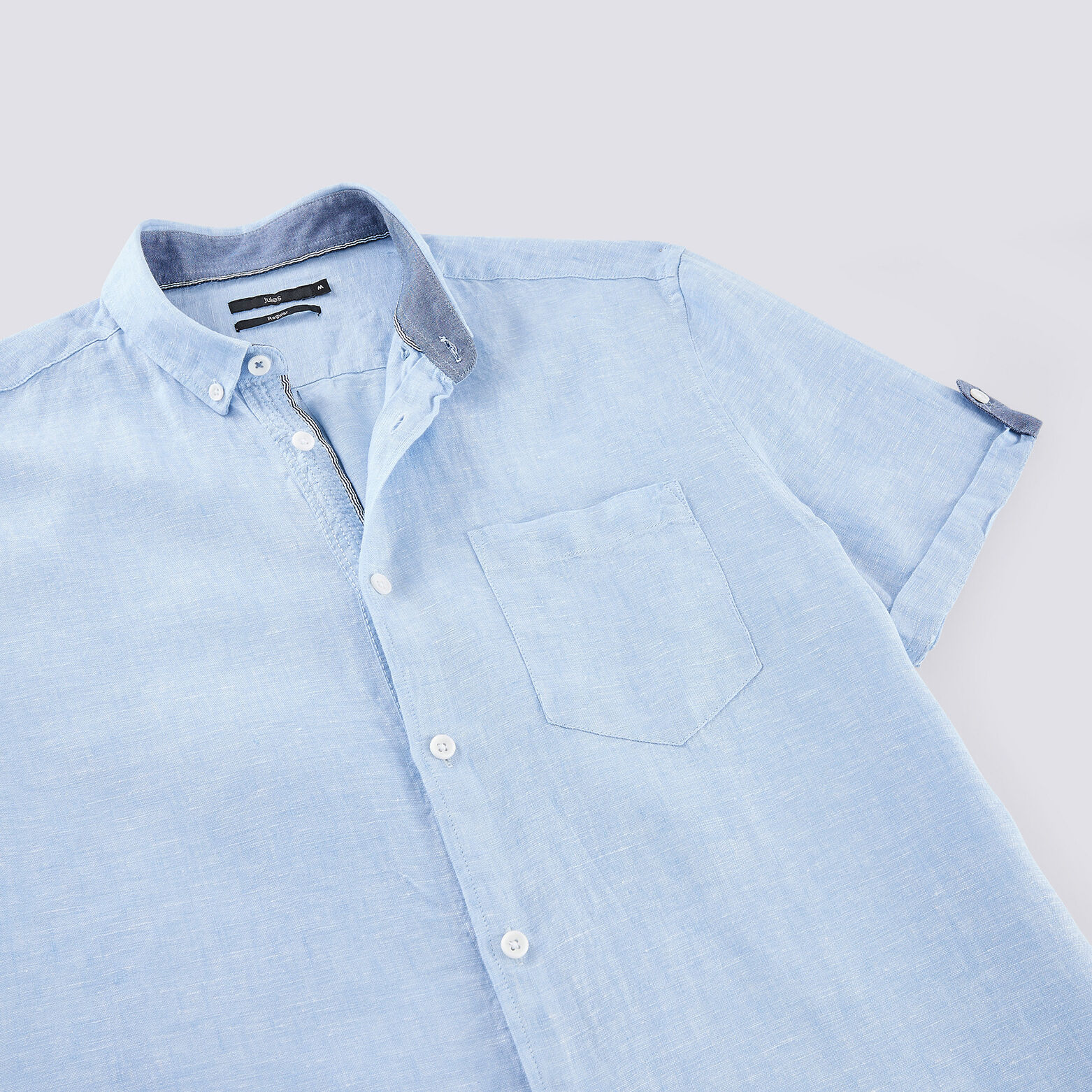 Chemise manches courtes regular lin