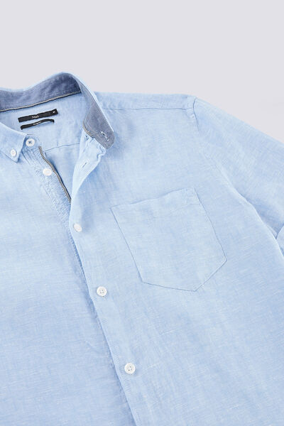Chemise manches courtes regular lin
