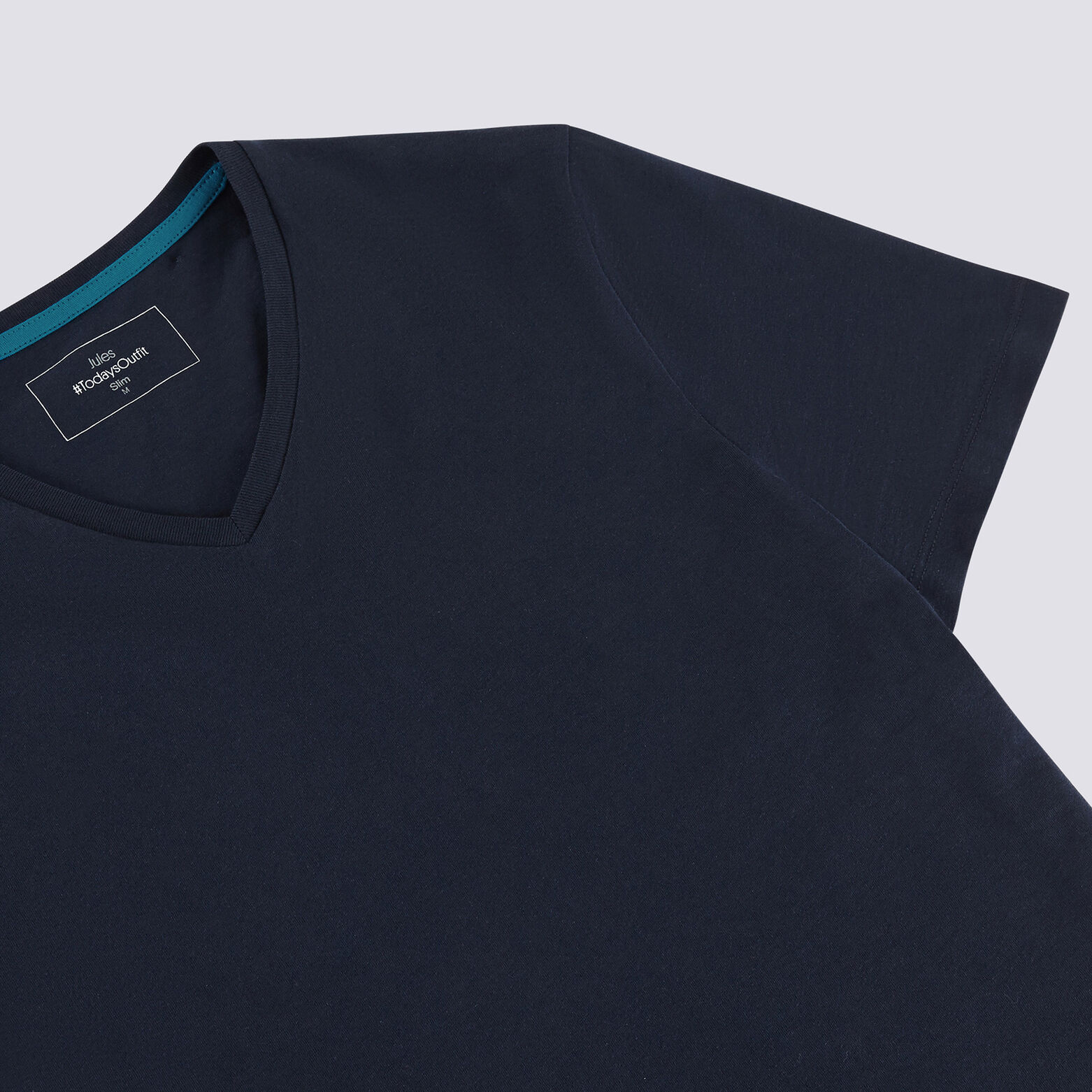 Tee-shirt uni col V slim